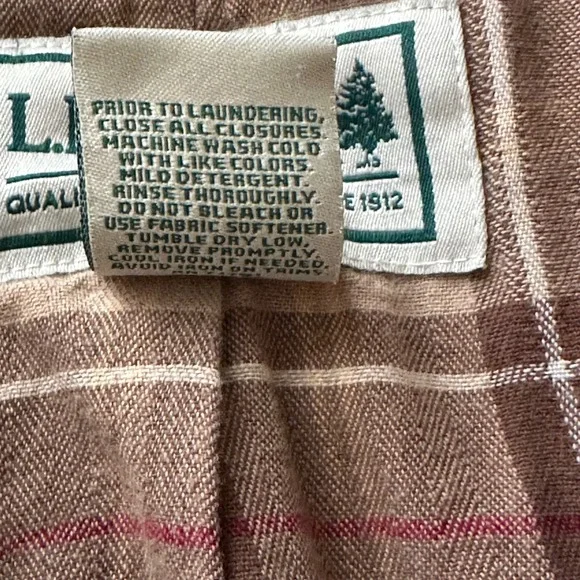 LL Bean Purple Canvas Flannel Corduroy Collar Barn Adirondack Jacket L Reg - Picture 5 of 7
